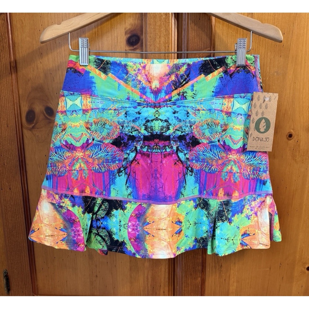 Dona Jo Skort Skirt Geometric Tennis Pickleball Golf Running NEW Women's 2